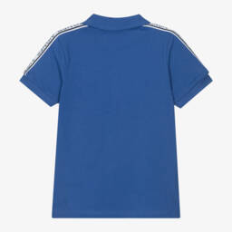 AIGNER-Boys Sporty Blue Cotton Polo | Childrensalon Outlet