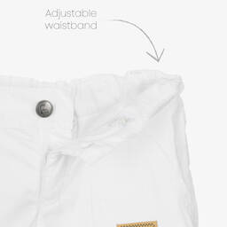 AIGNER-Boys White Cotton Bermuda Shorts | Childrensalon Outlet