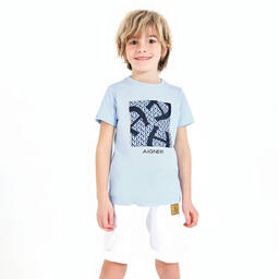 AIGNER-Boys White Cotton Bermuda Shorts | Childrensalon Outlet