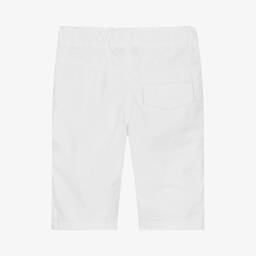 AIGNER-Boys White Cotton Bermuda Shorts | Childrensalon Outlet