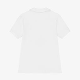 AIGNER-Boys White Cotton Jersey Polo Shirt | Childrensalon Outlet