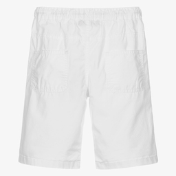 AIGNER-Boys White Cotton Shorts | Childrensalon Outlet