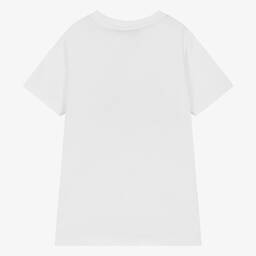 AIGNER-Белая хлопковая футболка с полосами для мальчиков | Childrensalon Outlet