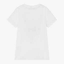 AIGNER-Boys White Cotton T-Shirt | Childrensalon Outlet
