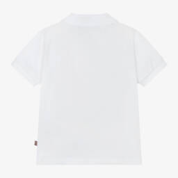 AIGNER-Boys White Double Logo Polo | Childrensalon Outlet