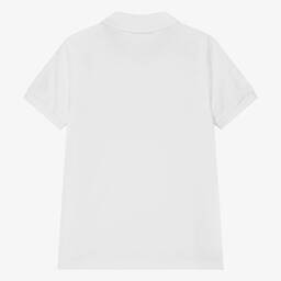 AIGNER-Boys White & Gold Cotton Polo Shirt | Childrensalon Outlet