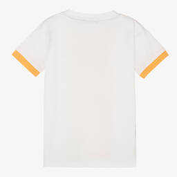 AIGNER-Boys White & Orange T-Shirt | Childrensalon Outlet