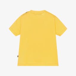 AIGNER-Boys Yellow Cotton T-Shirt with Logos | Childrensalon Outlet