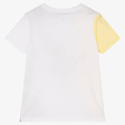 AIGNER-Boys Yellow & Green Colourblock T-Shirt | Childrensalon Outlet
