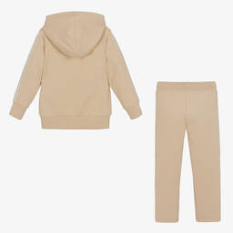 AIGNER-Girls Beige Cotton Tracksuit | Childrensalon Outlet