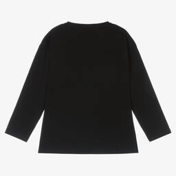 AIGNER-Черный хлопковый топ для девочек | Childrensalon Outlet