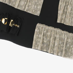 AIGNER-Girls Black & Gold Sleeveless Cotton Dress | Childrensalon Outlet
