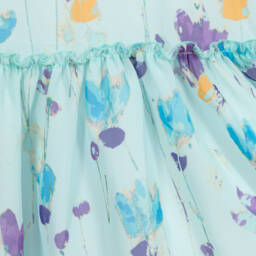 AIGNER-Girls Blue Chiffon Dress  | Childrensalon Outlet