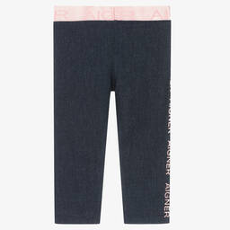 AIGNER-Girls Blue Cotton Leggings | Childrensalon Outlet