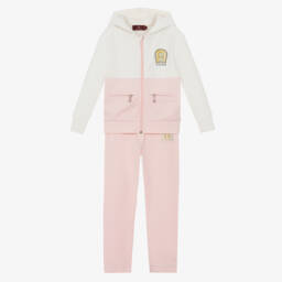 AIGNER-طقم قطني للبنات بلون وردي وكريمي | Childrensalon Outlet