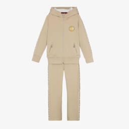 AIGNER-Girls Casual Beige Cotton Set | Childrensalon Outlet