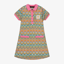 AIGNER-Платье с шевронным кружевом розовое для девочек | Childrensalon Outlet