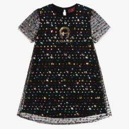 AIGNER-Элегантное черное платье с пайетками для девочек | Childrensalon Outlet