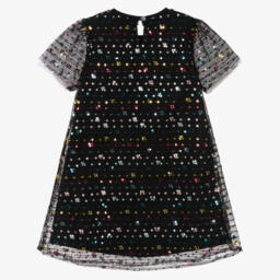 AIGNER-Элегантное черное платье с пайетками для девочек | Childrensalon Outlet