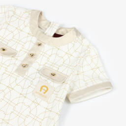 AIGNER-Элегантное кремовое и золотое платье для девочек | Childrensalon Outlet