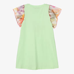 AIGNER-Girls Green Cotton Crossbody Bag Dress | Childrensalon Outlet