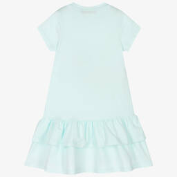 AIGNER-Girls Green Cotton Dress | Childrensalon Outlet