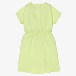 AIGNER-Girls Green Cotton Logo Dress | Childrensalon Outlet