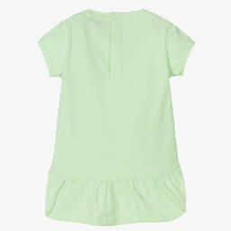 اقنر-فستان أطفال بناتي قطن جيرسي لون أخضر | Childrensalon Outlet