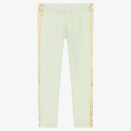 AIGNER-Girls Green Cotton Logo Leggings | Childrensalon Outlet
