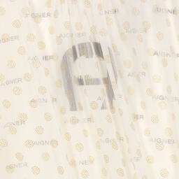 اقنر-فستان قطن وشيفون لون عاجي | Childrensalon Outlet