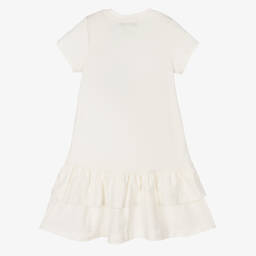 AIGNER-Girls Ivory Cotton Dress | Childrensalon Outlet