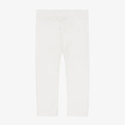 AIGNER-Girls Ivory Cotton Leggings | Childrensalon Outlet
