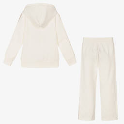 AIGNER-Girls Ivory Cotton Tracksuit | Childrensalon Outlet