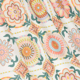 AIGNER-Girls Ivory & Orange Cotton Dress | Childrensalon Outlet