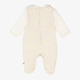 AIGNER-Girls Ivory Pima Cotton Babygrow  | Childrensalon Outlet