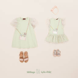 AIGNER-Girls Jade Handbag-Print Dress | Childrensalon Outlet