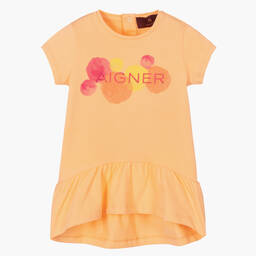 AIGNER-Оранжевое хлопковое платье | Childrensalon Outlet