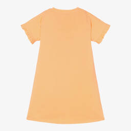 AIGNER-Girls Orange & Pink Cotton Dress | Childrensalon Outlet