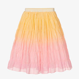 AIGNER-Girls Orange & Pink Ombré Skirt  | Childrensalon Outlet