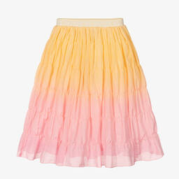AIGNER-Girls Orange & Pink Ombré Skirt  | Childrensalon Outlet