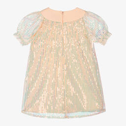 AIGNER-Girls Pale Pink Sequin Dress | Childrensalon Outlet