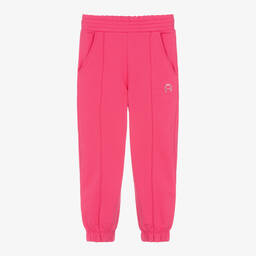 AIGNER-Girls Pink Cotton Joggers | Childrensalon Outlet