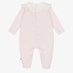 AIGNER-Розовый хлопковый комбинезон с рюшами | Childrensalon Outlet