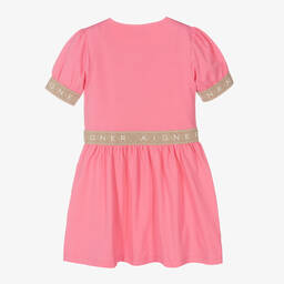 AIGNER-Розовое хлопковое платье с медвежонком для девочек | Childrensalon Outlet