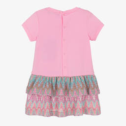 AIGNER-Розовое многоярусное платье из хлопка для девочек | Childrensalon Outlet