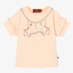 AIGNER-Girls Pink Elephant Print Logo T-Shirt | Childrensalon Outlet