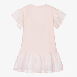 AIGNER-Girls Pink Sparkly Handbag Cotton Dress | Childrensalon Outlet