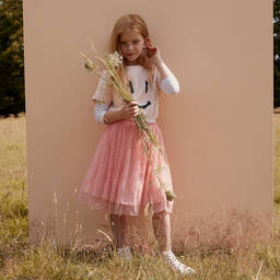 AIGNER-Girls Pink Tulle Midi Skirt | Childrensalon Outlet