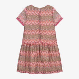 AIGNER-فستان زيغ زاغ لون زهري | Childrensalon Outlet