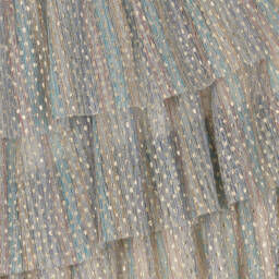 AIGNER-Girls Silver Tiered Mesh Skirt | Childrensalon Outlet